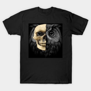 owl wearing skull mask T-Shirt